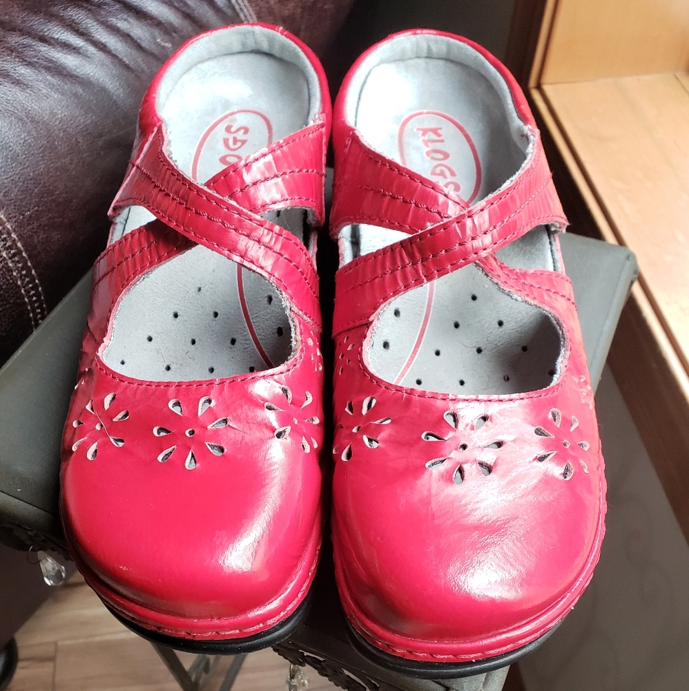 KLOGS "Carolina" Red Patent Leather Mules